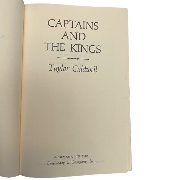 Captains and the Kings - First Edition By Taylor Caldwell - Picture 5 of 11